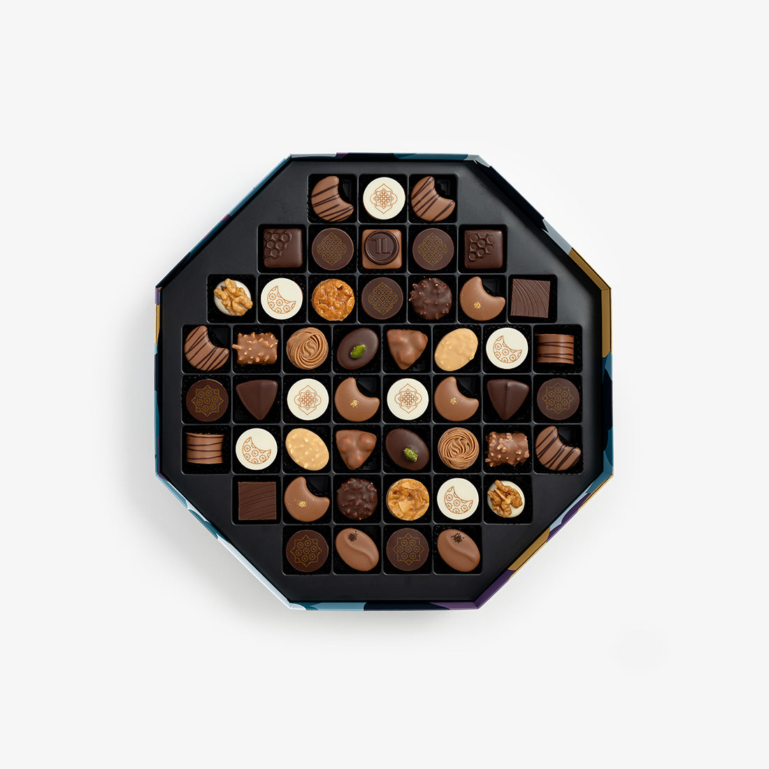 Pralines Selection Velvet Octagon Box 49pcs