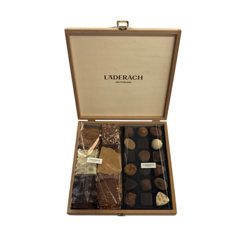 FrischSchoggi and Pralines Wooden Box 635g