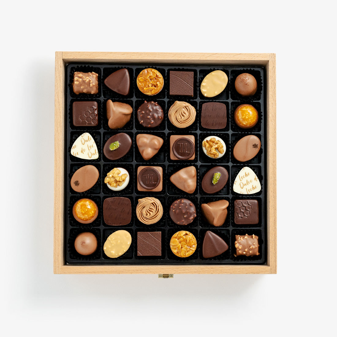 Praline and Truffle Assorted Wooden Box 36pcs