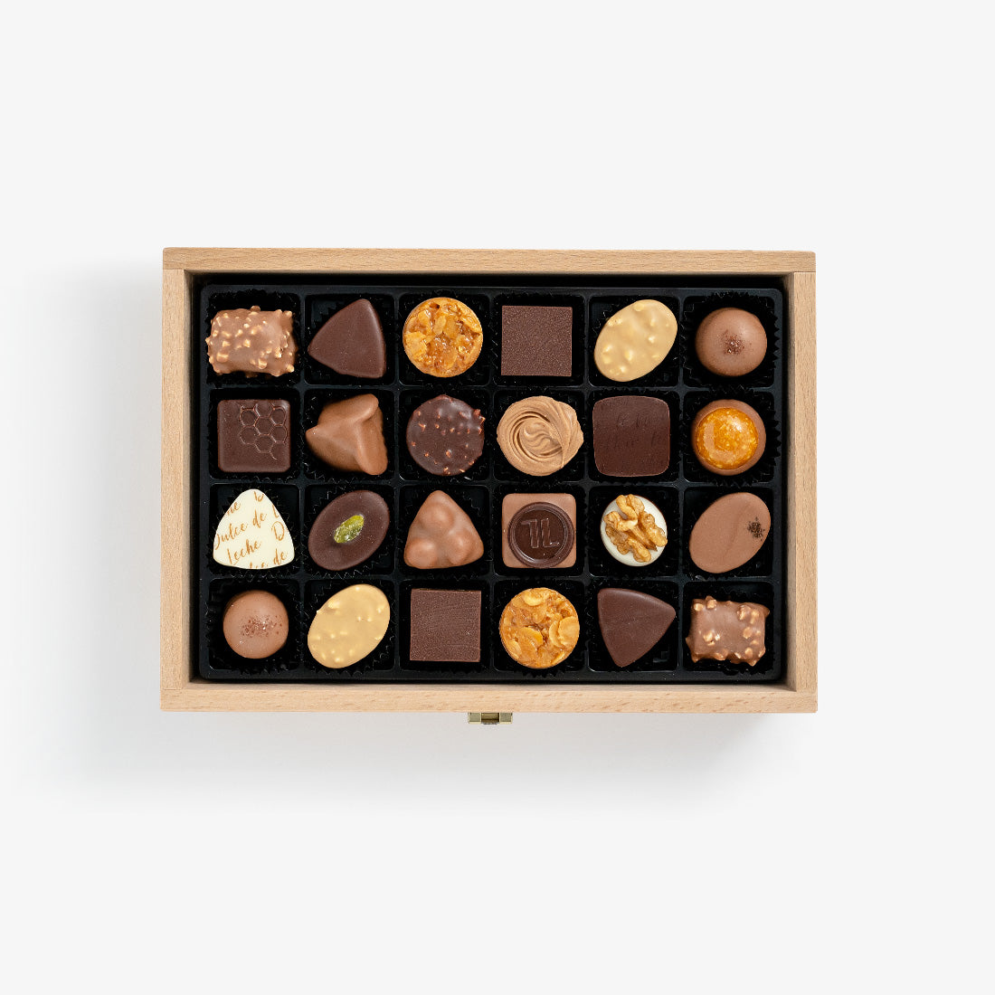 Praline and Truffle Assorted Wooden Box 48pcs